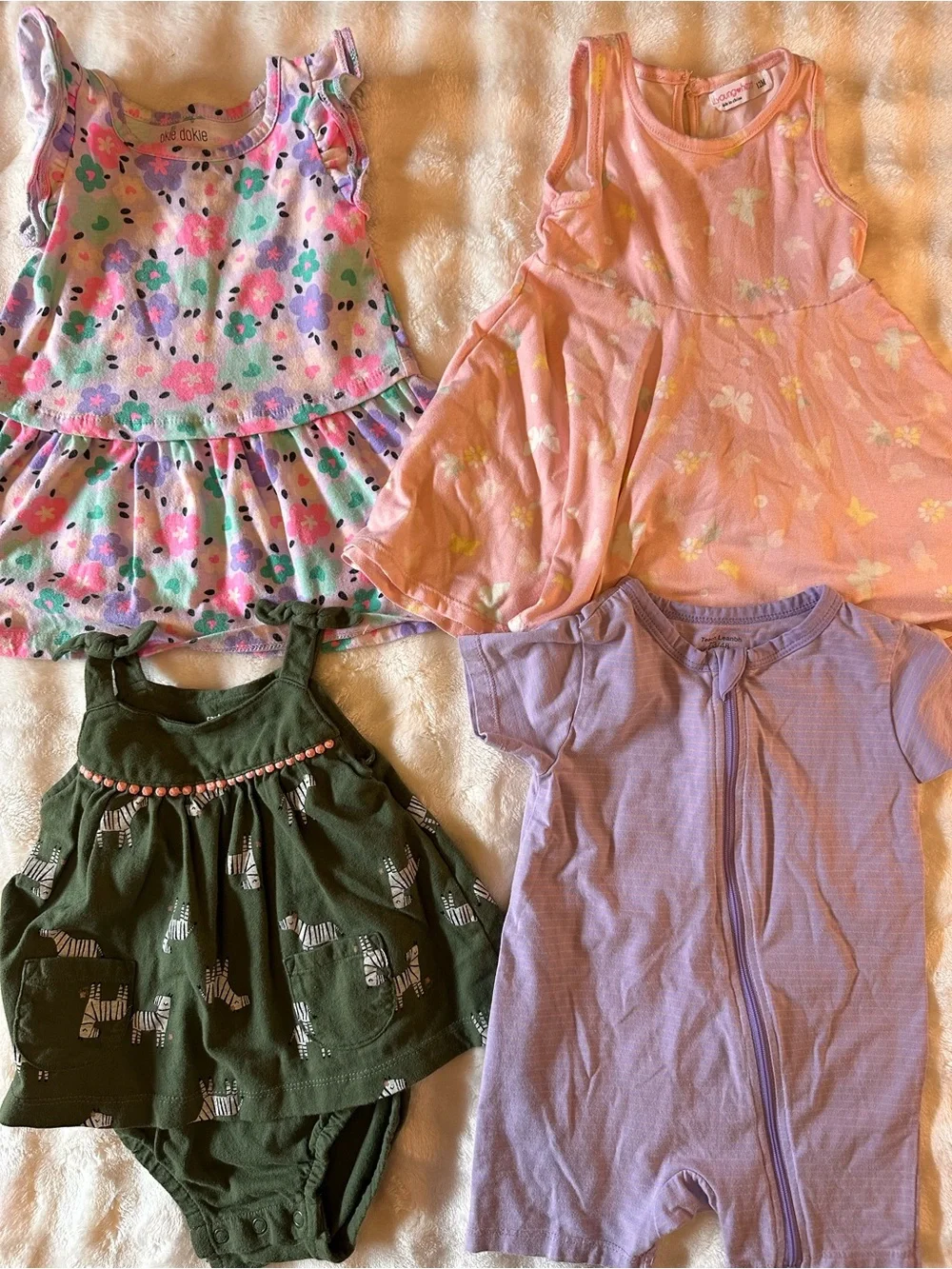 12 Month Baby Girl Play Dresses and Rompers